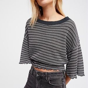 NWOT We the Free Ebony smocked tee